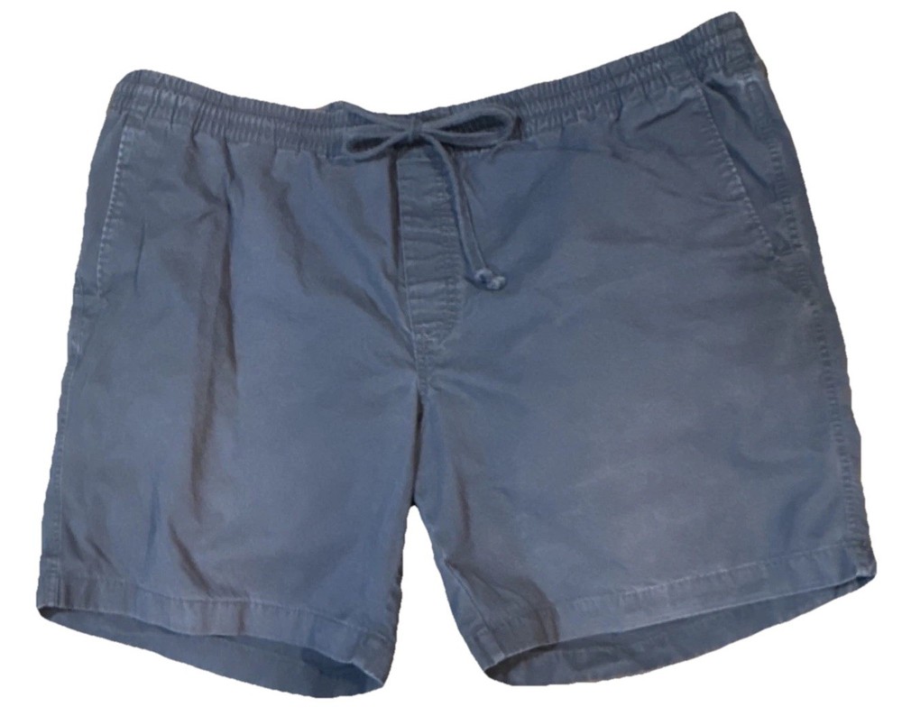 CHAPS Men's Gray Chino Flat Front Shorts Cotton Drawstring Pockets Casual XXL