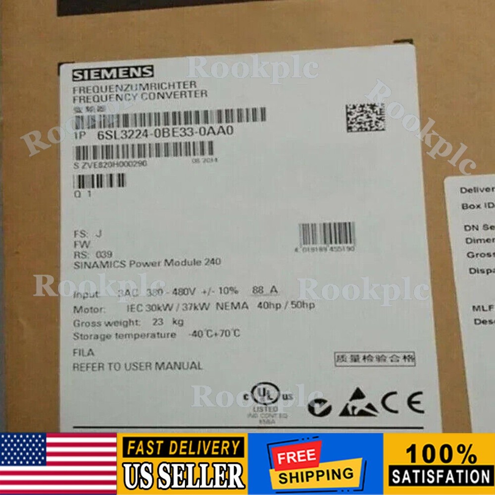 New Siemens G120 PM240 Power Module 6SL3224-0BE33-0AA0 6SL3 224-0BE33-0AA0
