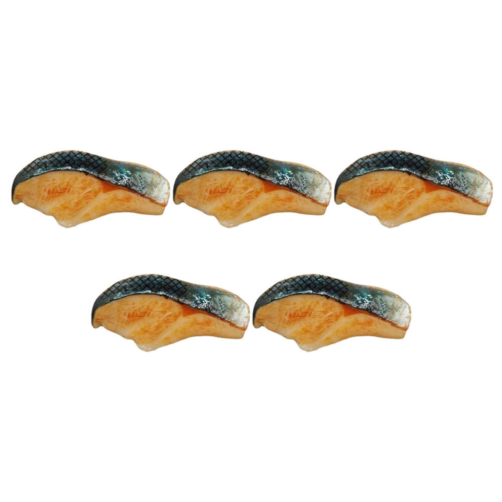 5 Pcs Imitation Fish Nuggets Still Life Photography Prop Meat Toddler