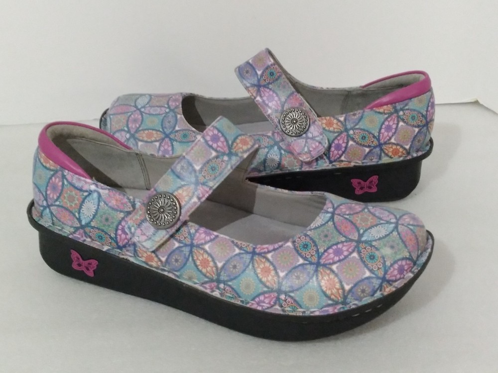 ALEGRIA Mary Jane Shoe Size 40 ~US 9.5/10 PAL-7806 Floral & Geometric RARE NWOB