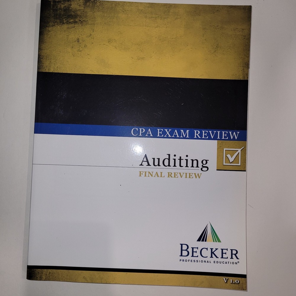 Becker CPA Exam Review  Auditing Final Review V 1.0  in Excellent Cond.