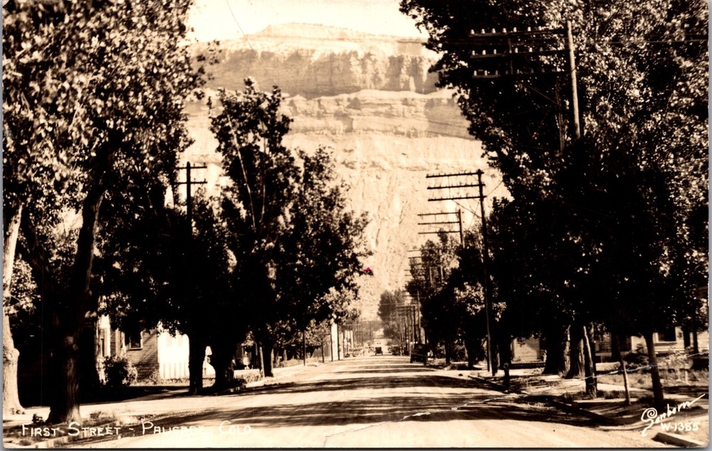 Sanborn Real Photo Postcard First Street in Palisade, Colorado