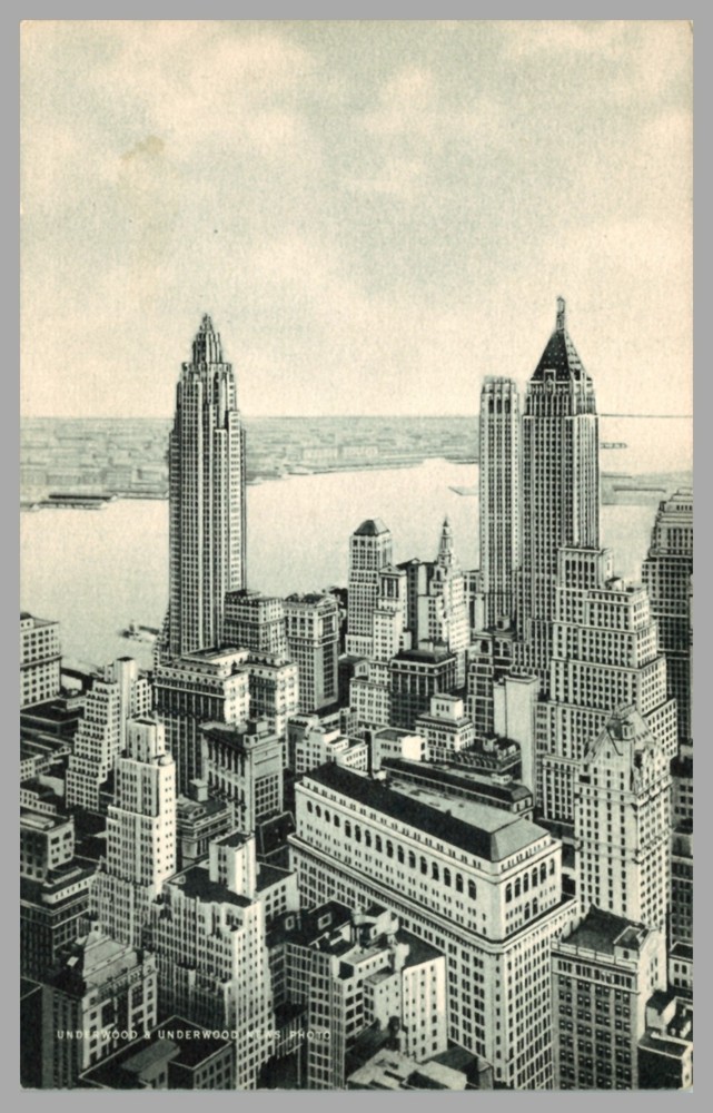 The Financial Center of The World New York City NY Aerial View DB c1910 Postcard