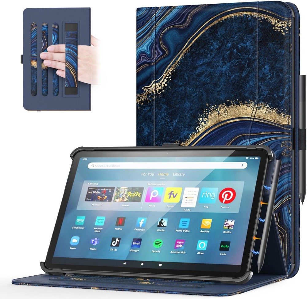 OKP for Amazon Tablet 11 Case (13th Generation, 2023 Dark Blue Marble