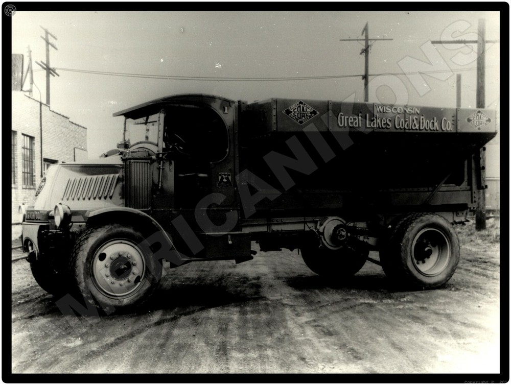Mack Trucks New Metal Sign: 1930  Model AC Great Lakes Coal & Dock Company