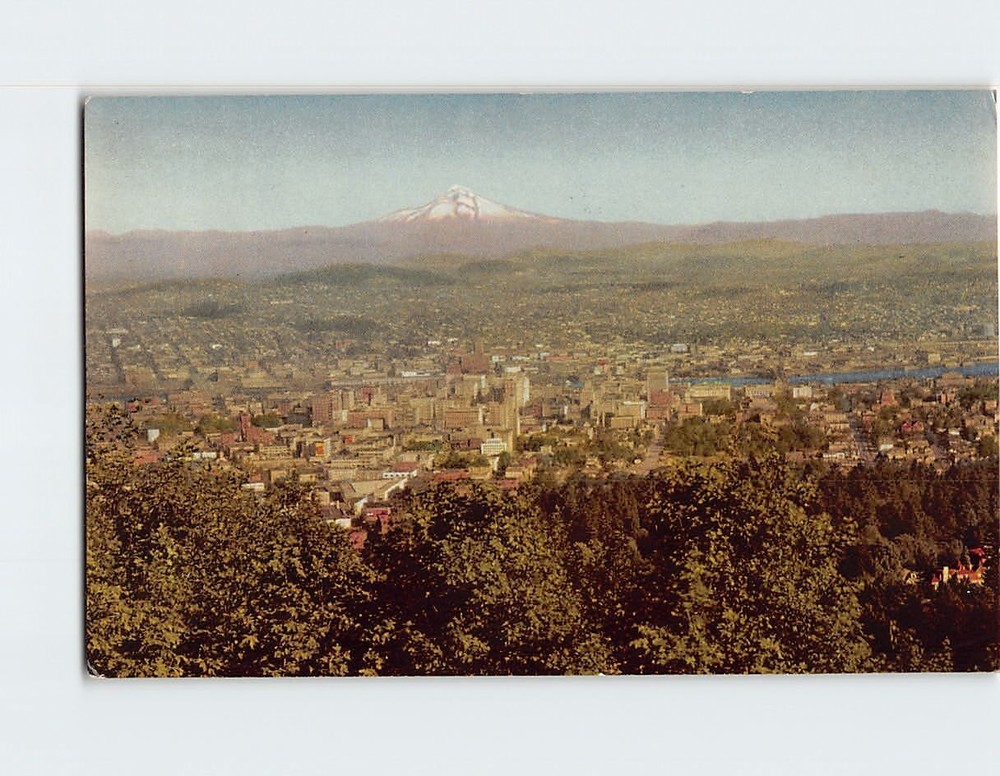 Postcard Panoramic View of Portland Oregon USA