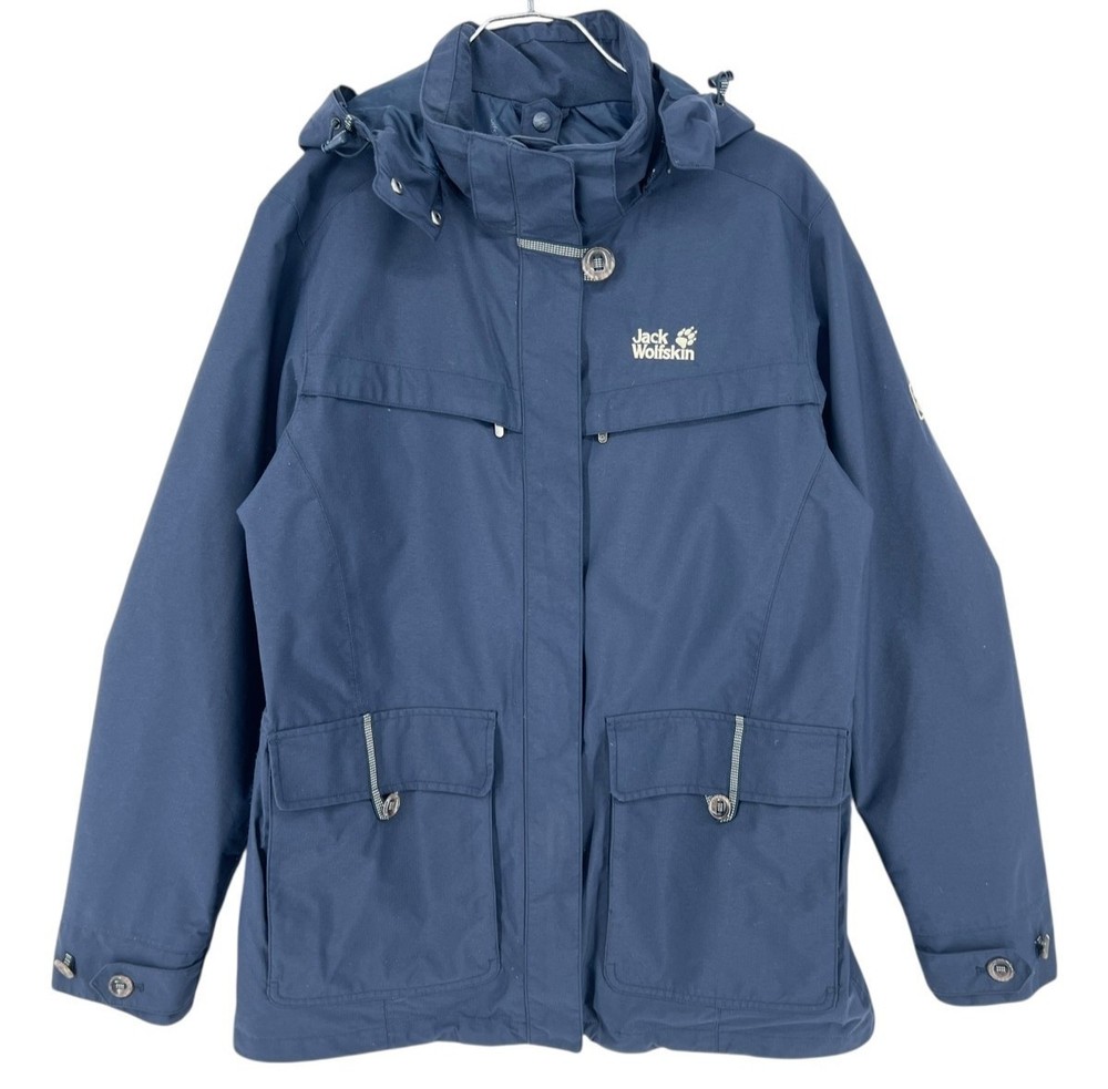 JACK WOLFSKIN Womens Raincoat Hooded Jacket Size L