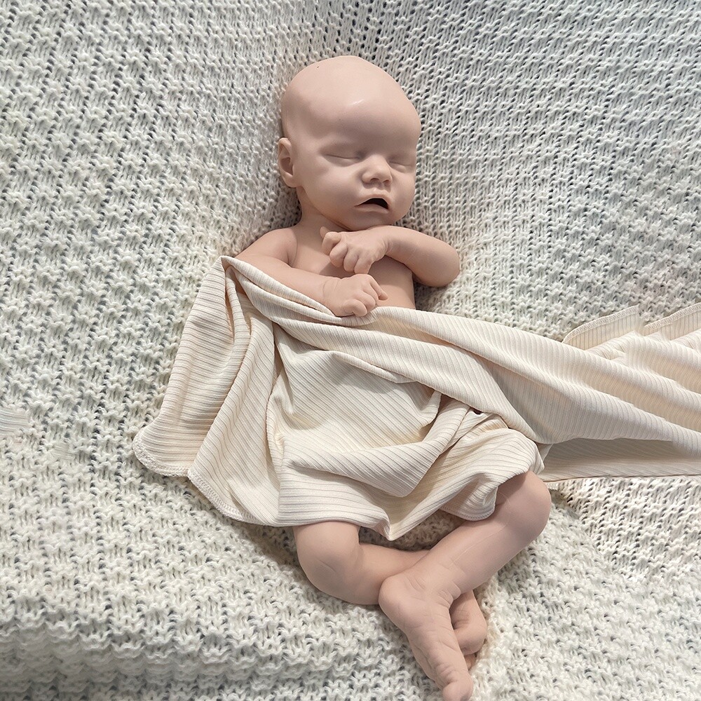 18 Inch Unpainted Silicone Reborn Baby Doll Handmade Newborn Girl Gift