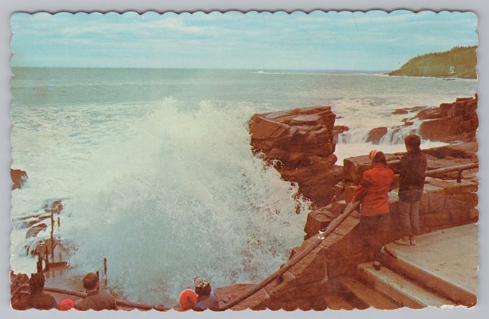 Thunder Hole Acadia National Park Mt Desert Island Bar Harbor Maine Postcard-image