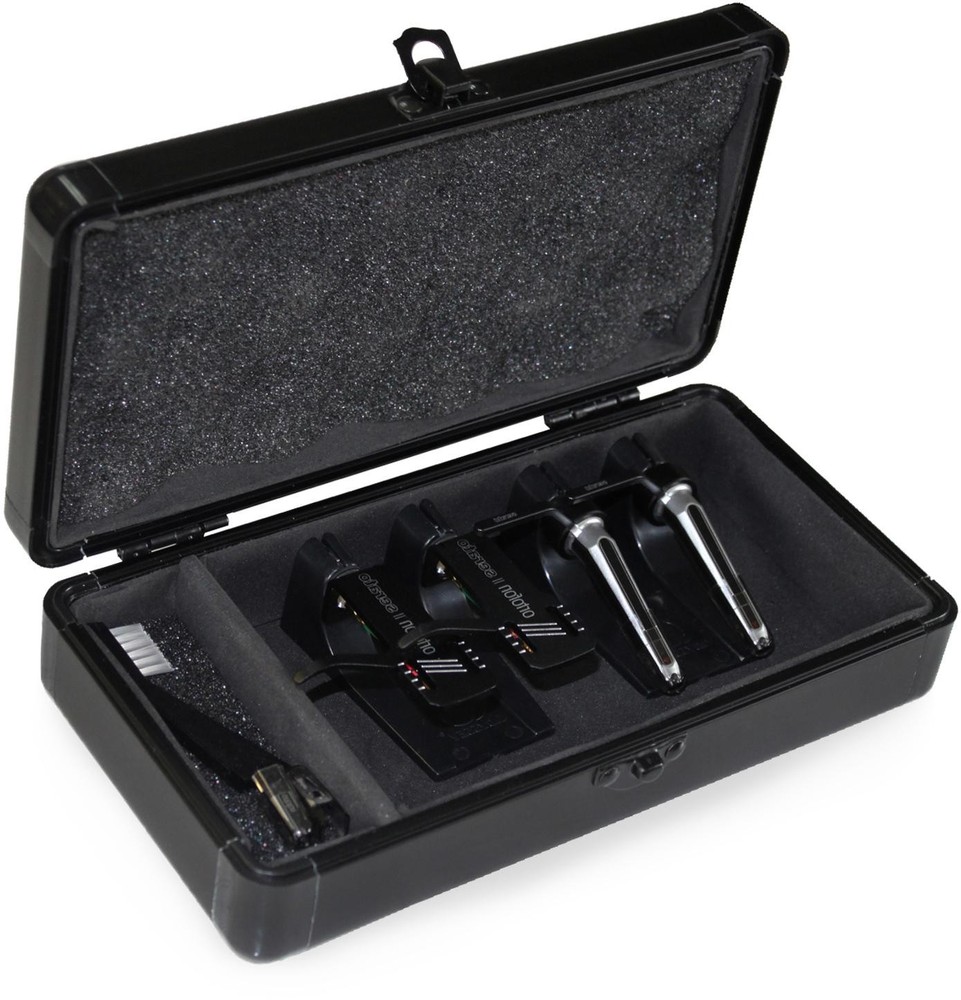 Odyssey KCC4PR2BL Quad Turntable Cartridge Case - Black (2-pack) Bundle