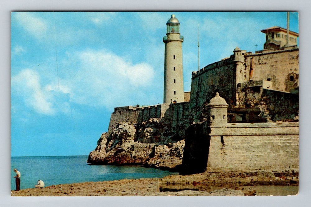 Cuba- Havana Morro Castle Fortress Built 1587 Lighthouse Old Vintage Postcard
