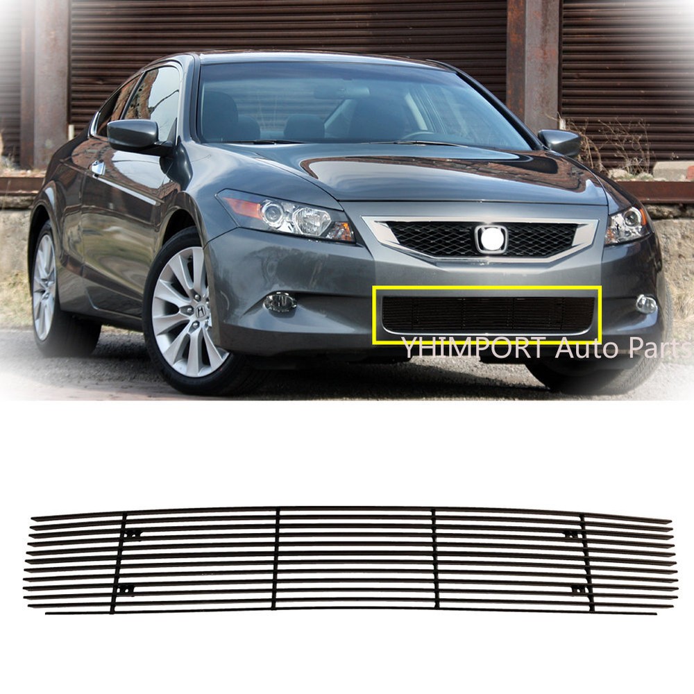 Black Bumper Billet Grille Insert for 2008-2010 Honda Accord Coupe
