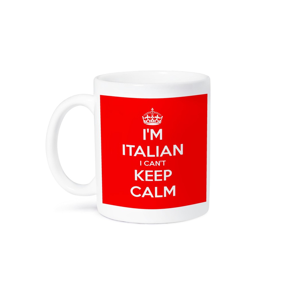 3dRose Italian Pride Red Mug - I Can't Keep Calm