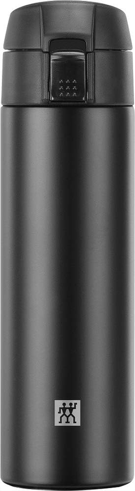 Insulated 450ml Black Stainless Steel Travel Mug 18/8 Grade