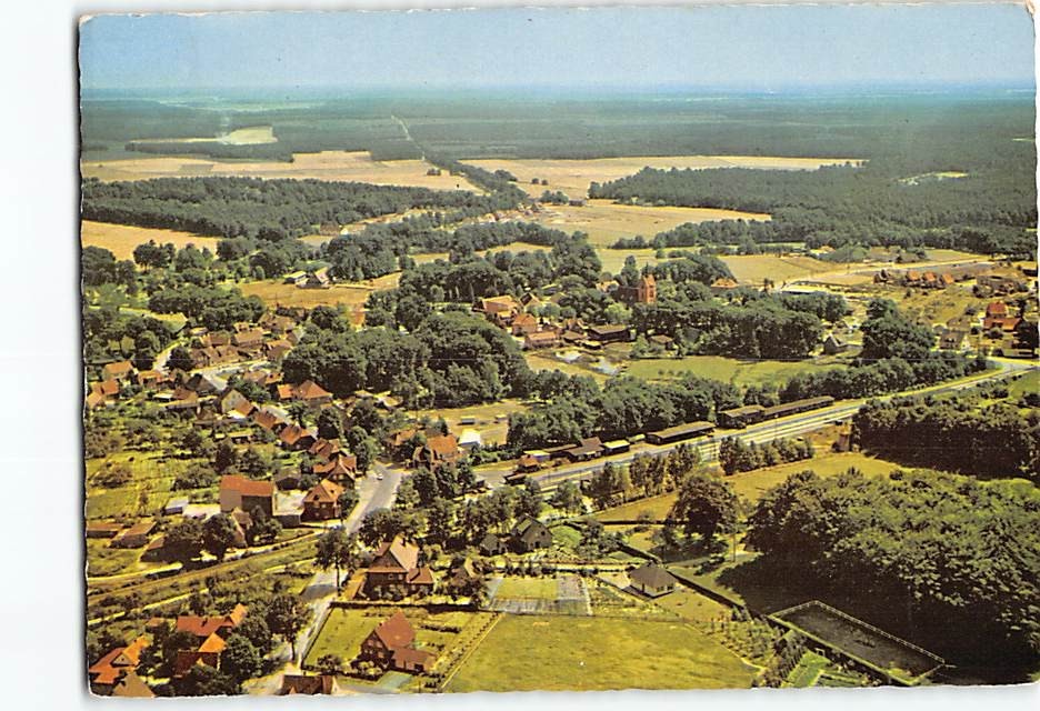 Postcard Aerial View Bispingen Lüneburg Heath Lower Saxony Germany