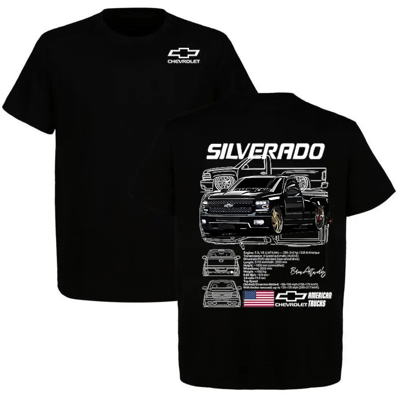 Chevrolet Silverado T-Shirt ? Classic Chevy Truck Graphic Tee, American Muscle