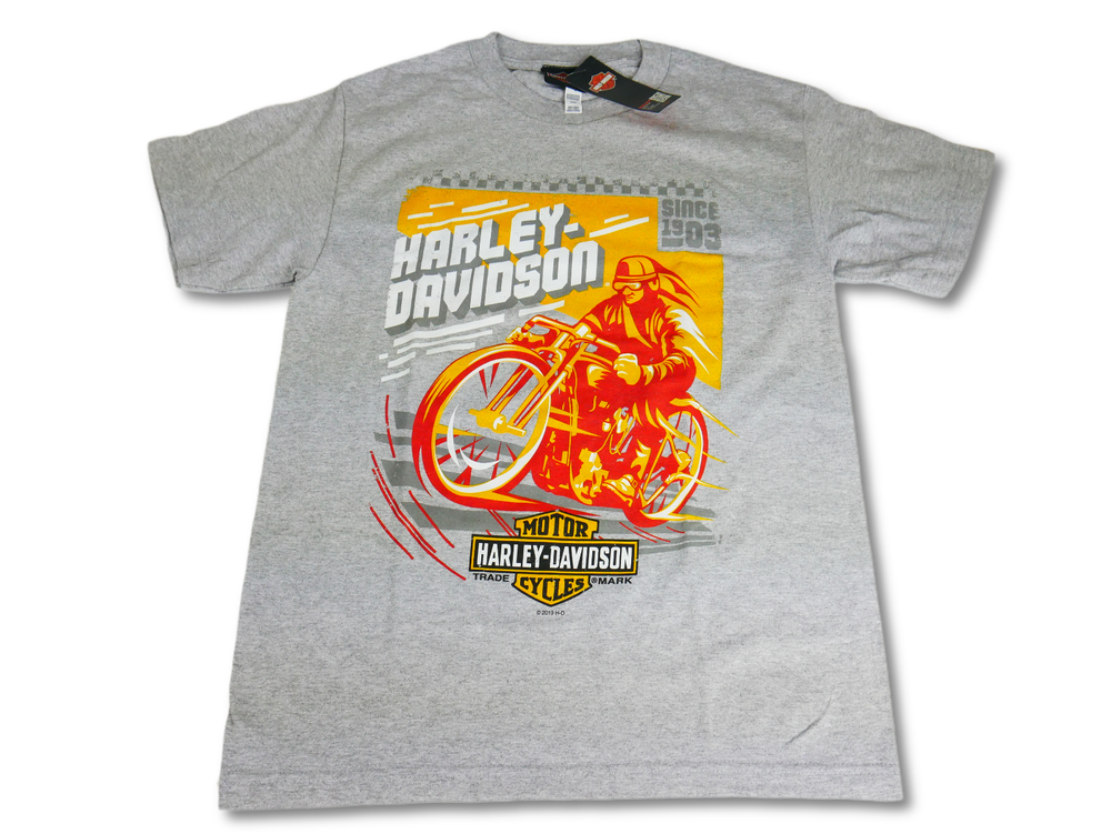 Harley Davidson Men's Gray Short Sleeve Crew Neck T-Shirt Size S NEW