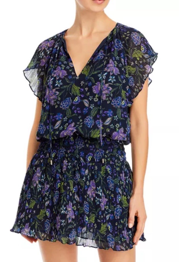 Ramy Brook Milene Pleated Mini Dress XXS