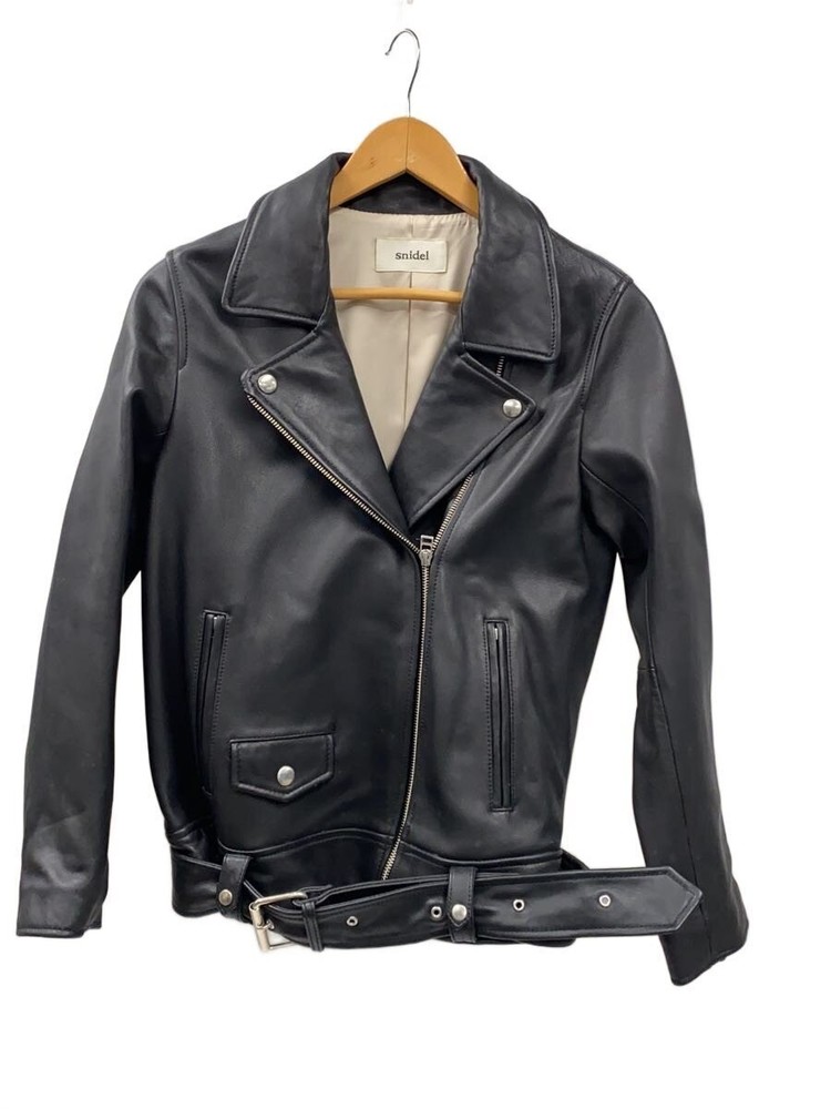 Snidel Double Riders Jacket/O/Sheep Leather/Blk/Plain/Swfj164007 51801