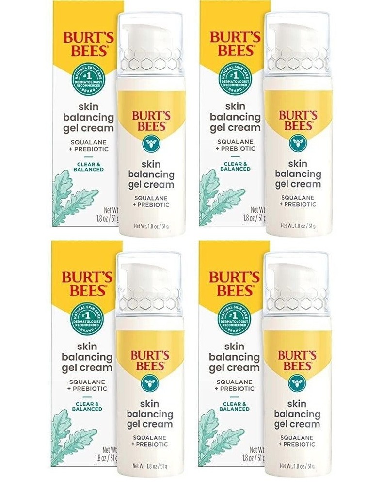Burt's Bees, Skin Balancing Gel Cream, Clear & Balanced 1.8 fl oz, Pack of 4