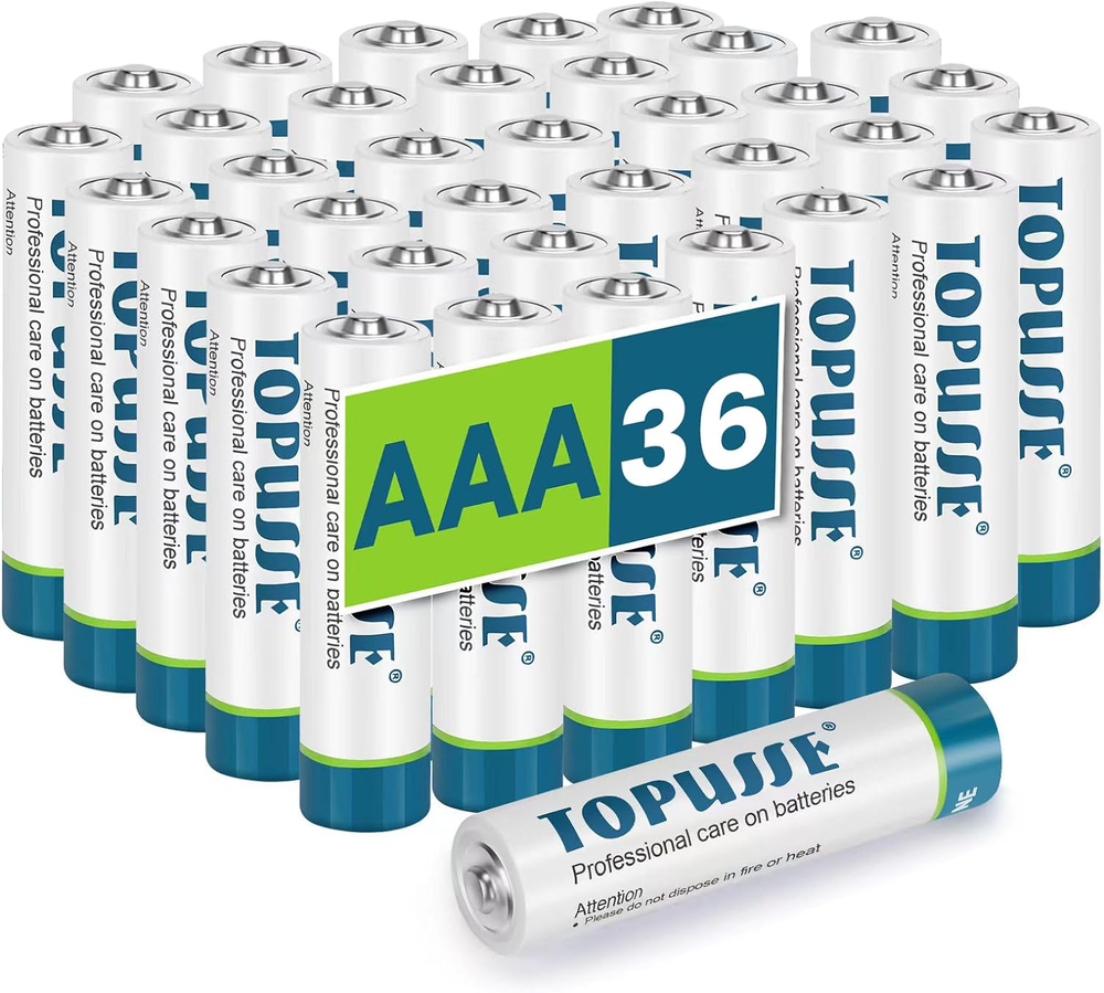 36-Pack AAA Alkaline Batteries, Long-Lasting, Leakproof, 10-Year Shelf Life