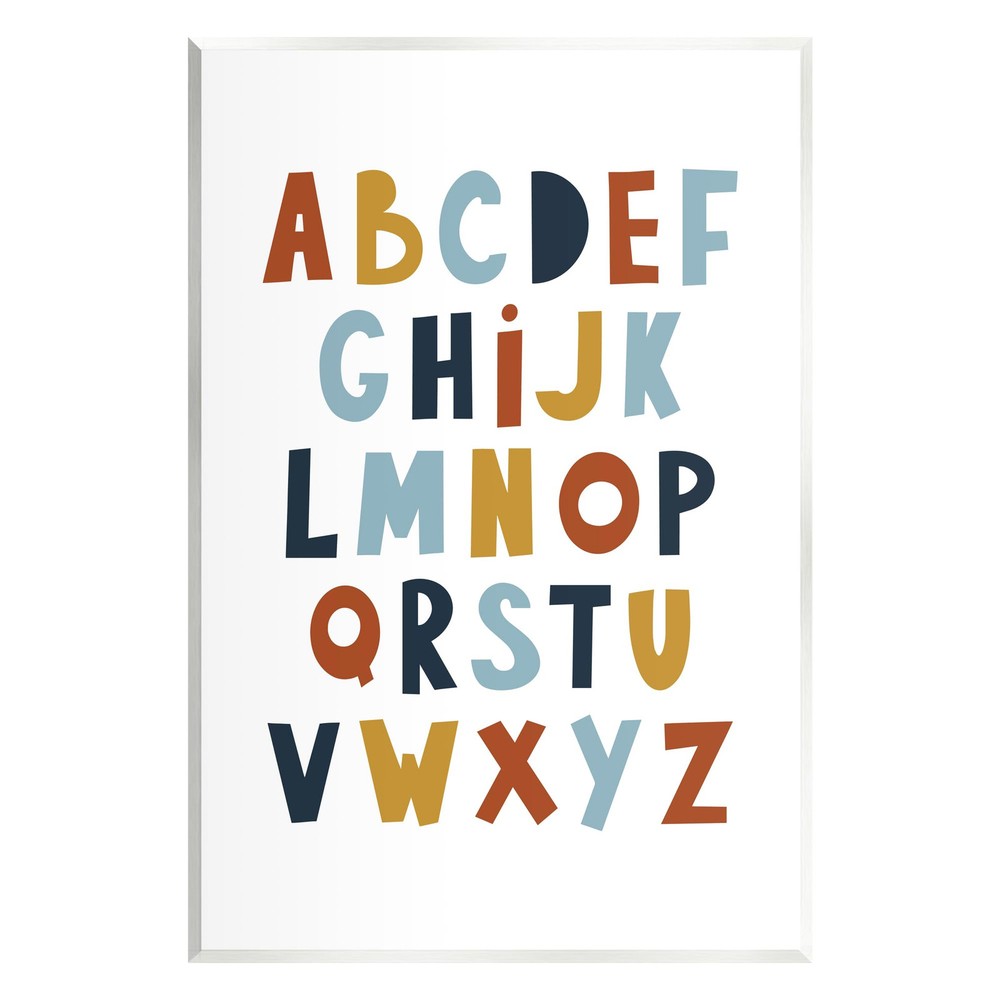Natural Tones Alphabet Wall Plaque Art by Alina Sagirova