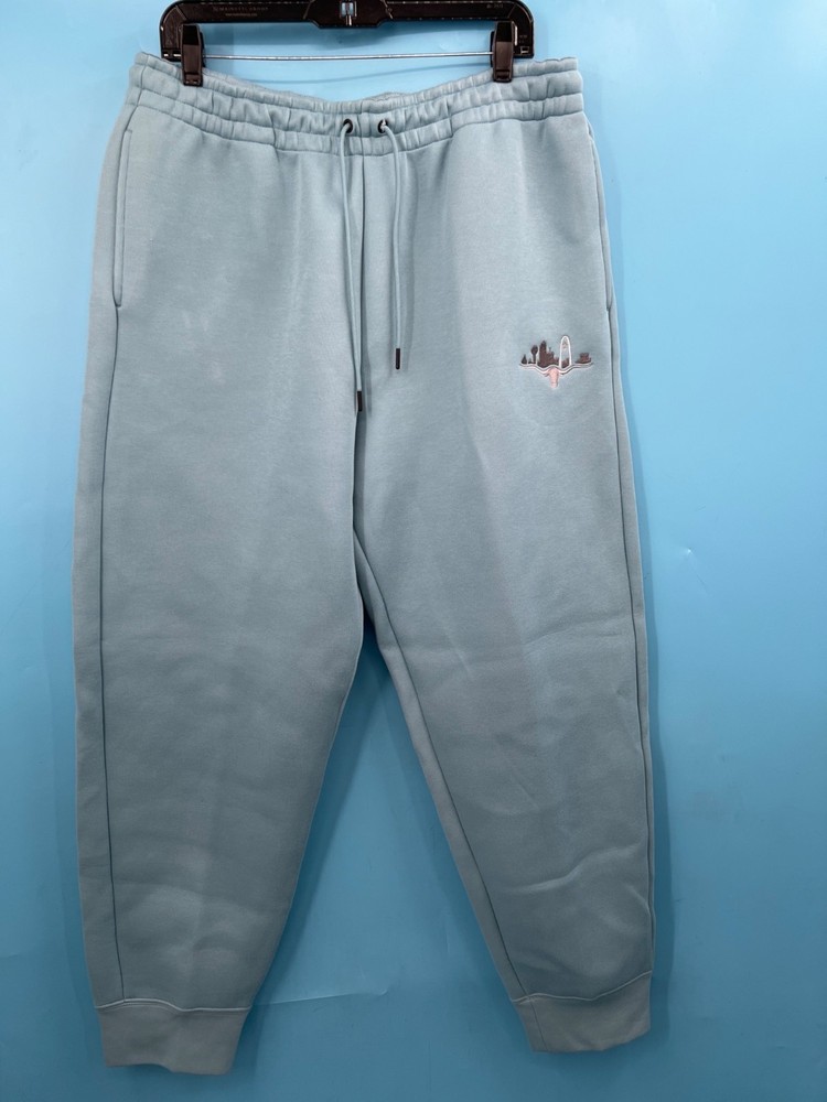 Men's NIKE Dallas City Skyline Light Blue Taper Leg Loose Fit Joggers Sz L (NWT)