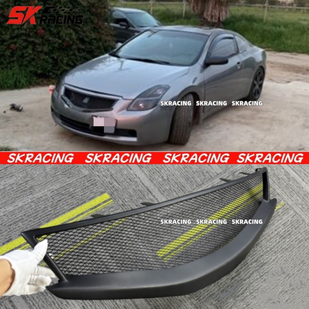 For Nissan Altima Coupe 2008-2009 Matte Black FRP Front Bumper Mesh Grille Grill