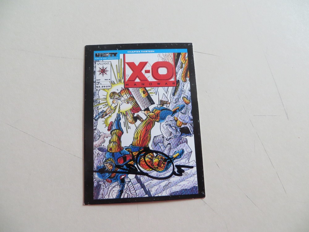 1992 Valiant Comics Unity X-O Manowar Cover Card Signed Walt Simonson Artwork