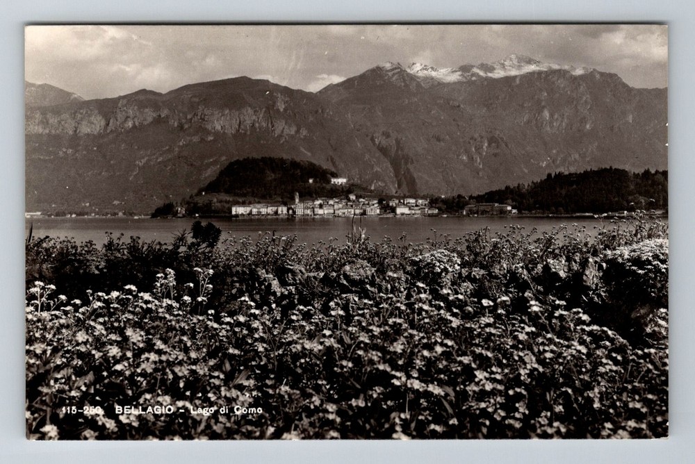 Italy- Bellagio Lake Como Scenic Mountains Postal Old PC View Vintage Postcard
