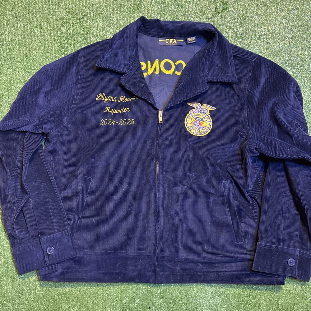 FFA Future Farmers America “Reporter” Corduroy Jacket Size 46 Albany Wisconsin