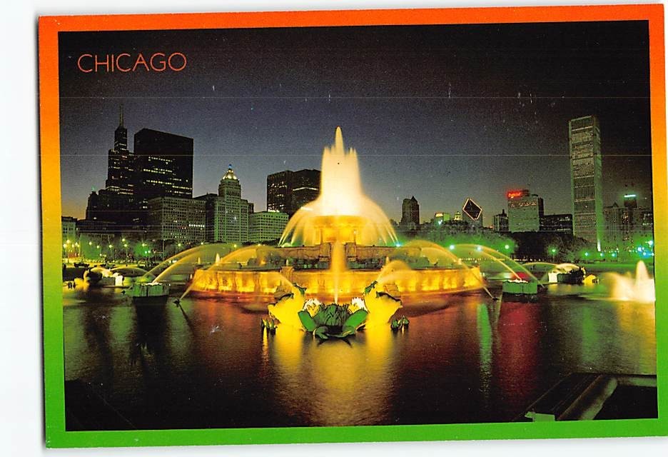 Postcard Buckingham Fountain Chicago Illinois USA