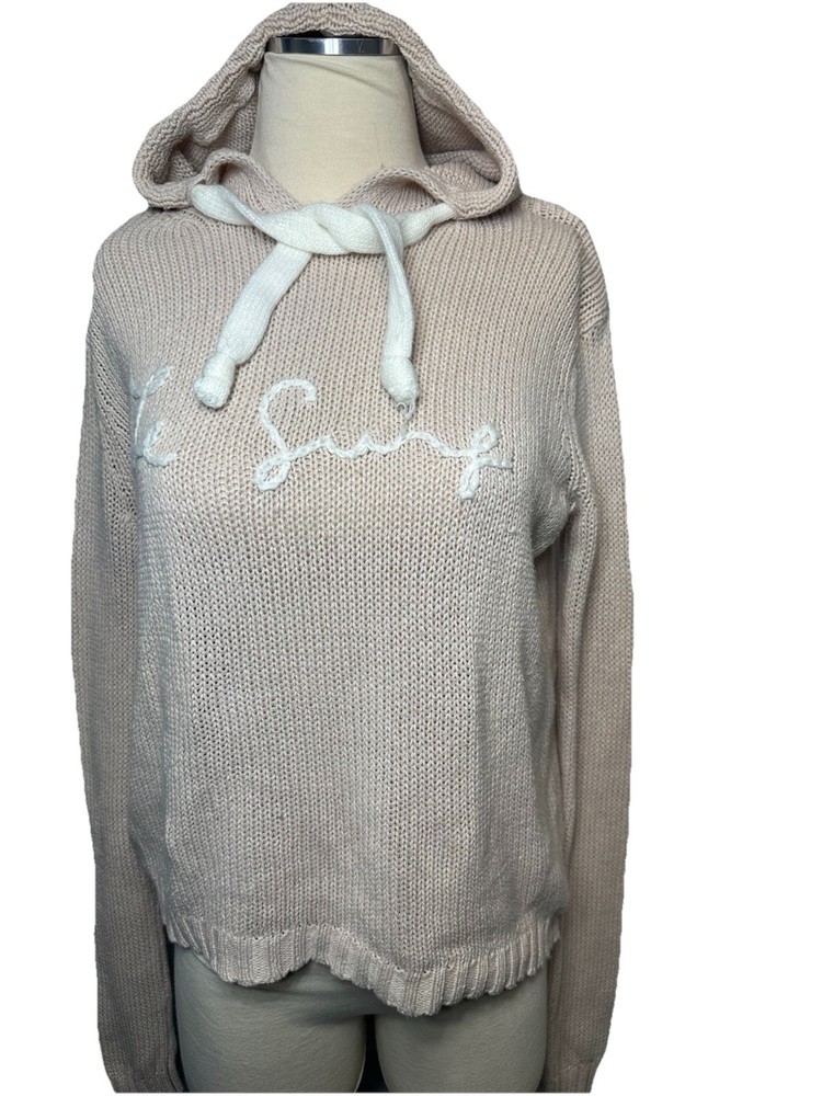 Vintage Havana Le Surf  Knit Hoodie In Cream Color Size Small