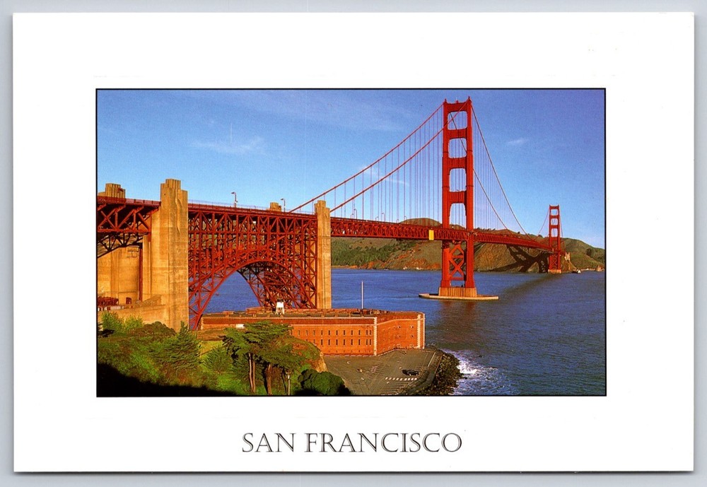 San Francisco CA Postcard Golden Gate Bridge Fort Point Photographer's Edition
