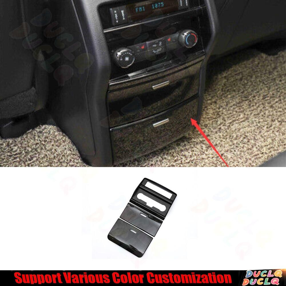 For Ford Edge 2015-2020 ABS Carbon Fiber Rear Seat Air Outlet Frame Cover Trim