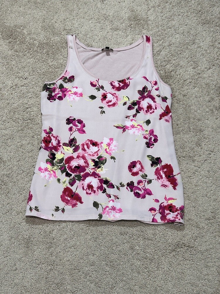 Express Womens Shirt Size Medium Multicolor Floral Print Classic Flowy Casual