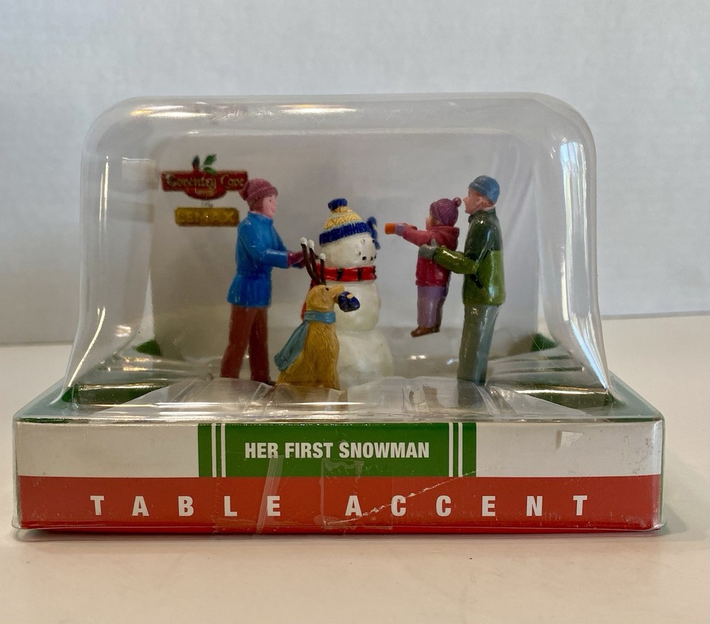 LEMAX Christmas Table Decor - Her First Snowman Building Event Holiday Accent-image