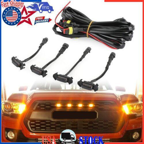 4PCS/Set LED Lights Fit Front Bumper Grille Tacoma 2016-2020 PT228-35170 YU