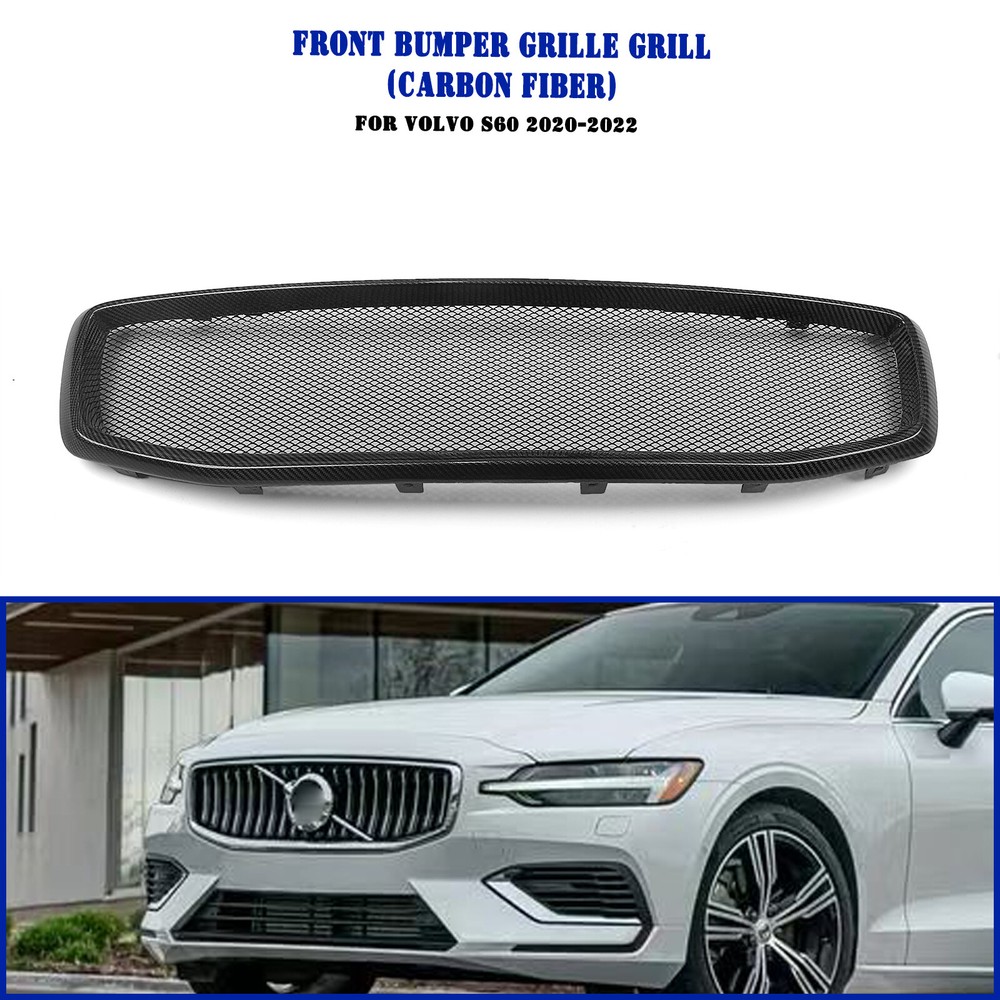 Volvo S60 2020-2022 Carbon Fiber Front Bumper Upper Grille Mesh