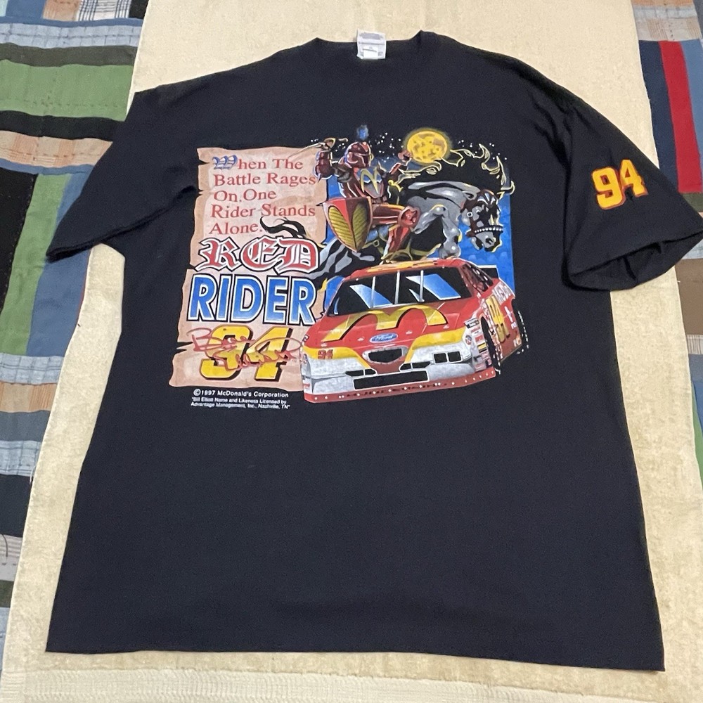 Vintage Nascar Bill Elliott Red Rider Rare McDonald’s #94 Kudzu XXL