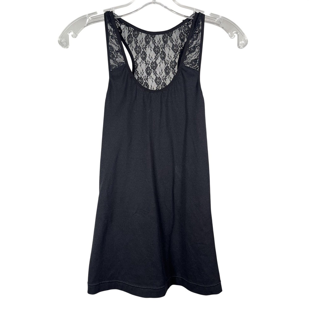 Sweet Nothings by Maidenform Black Lace Racerback Tank Top Camisole M