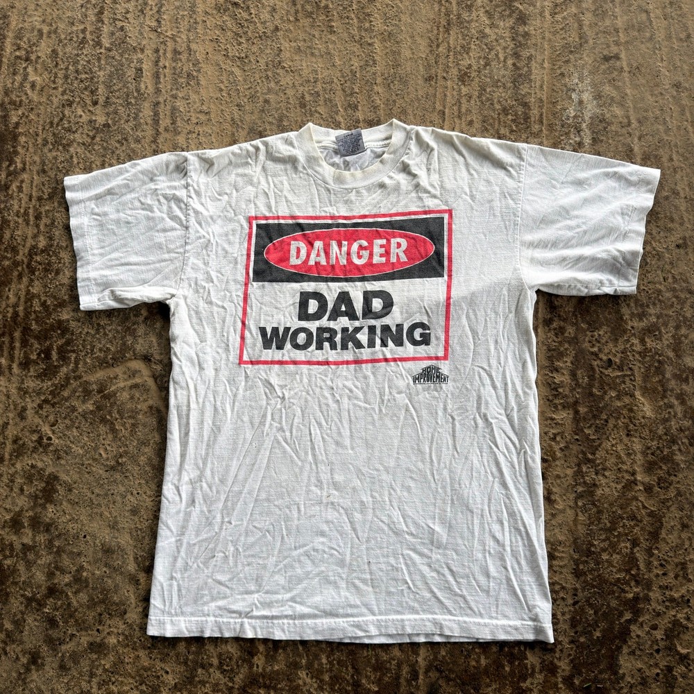 Vintage Danger Dad Working Stanley Desantis Single Stitch Shirt Mens Large 90S
