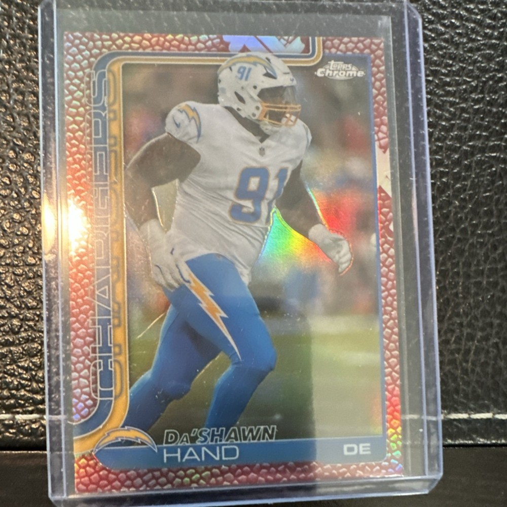 Topps Chrome 2025 Leather - Da'Shawn Hand #164 Los Angeles Chargers NFL