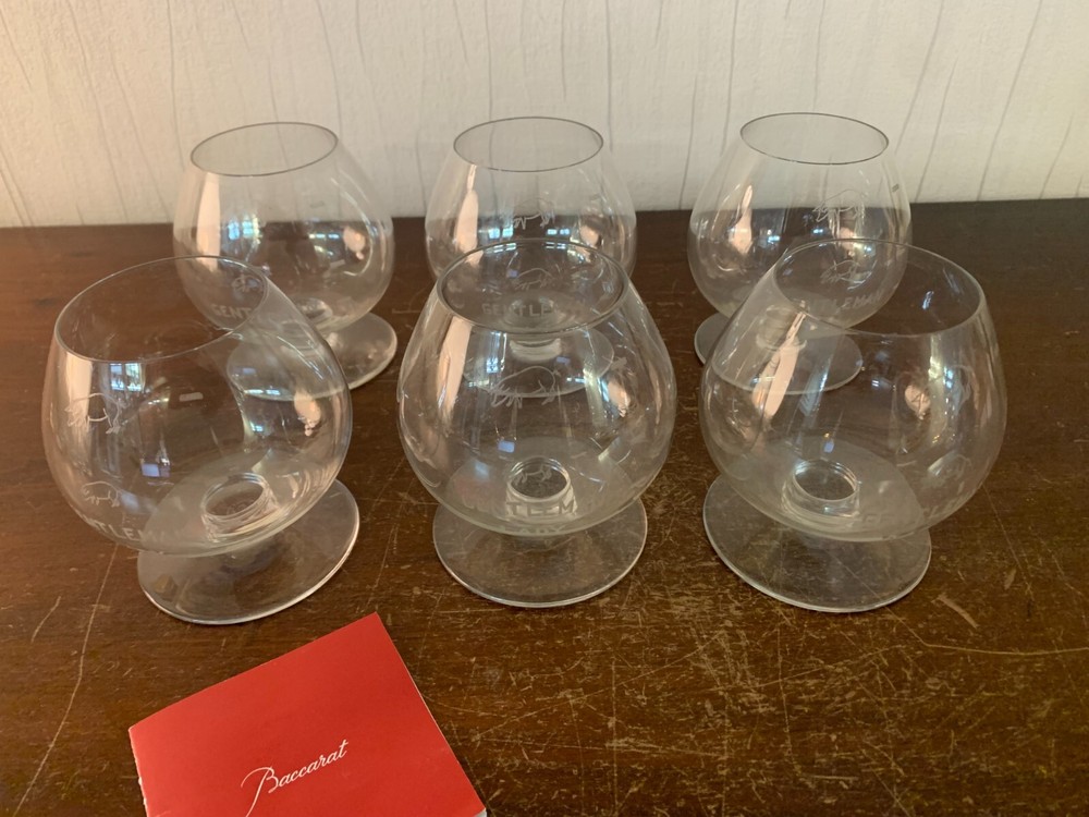 4 Cognac Glasses Lady Gentleman In Baccarat Crystal (Price Per Unit)