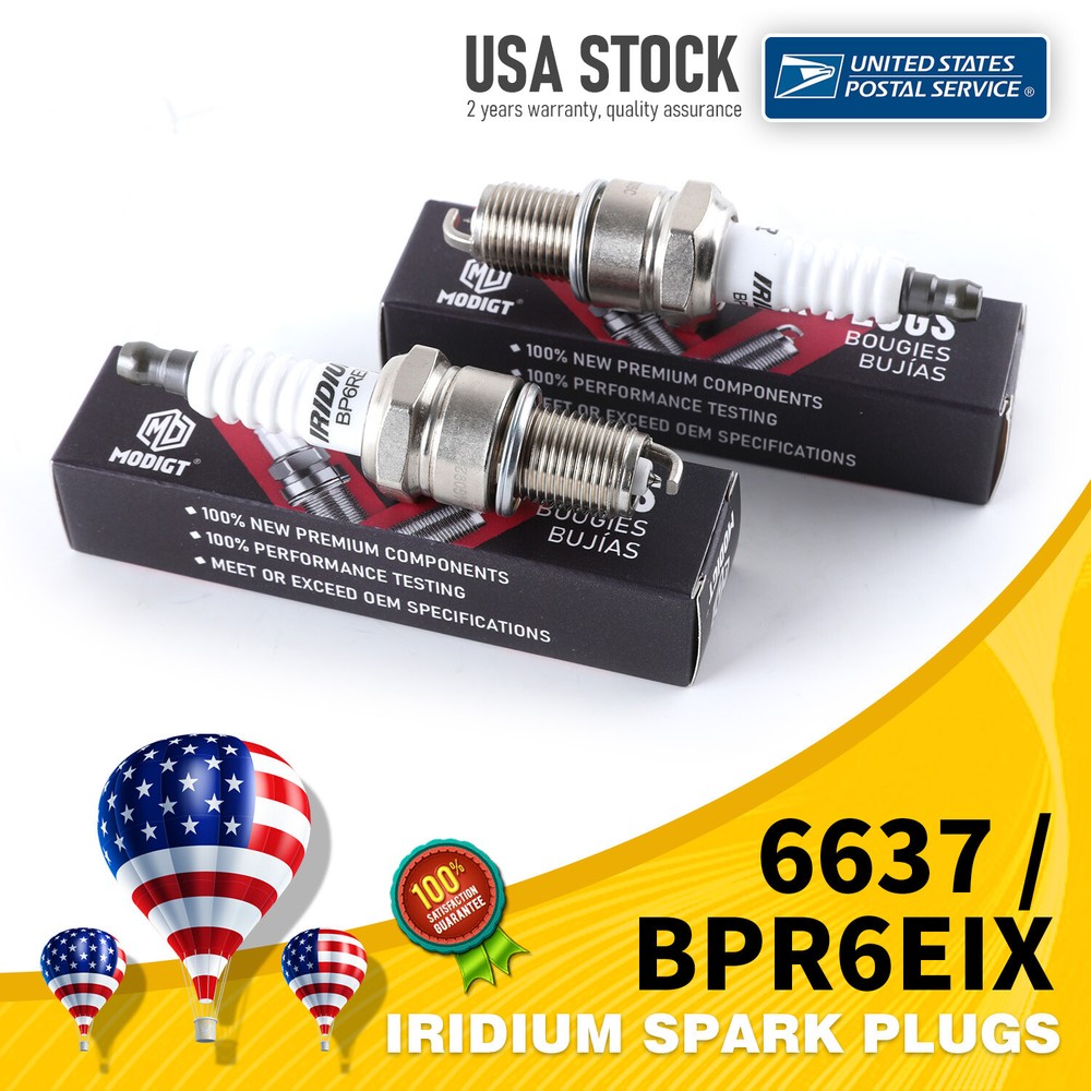 Boost Performance with 6637/BPR6EIX Iridium Resistor Spark Plugs 4Pcs OEM Set
