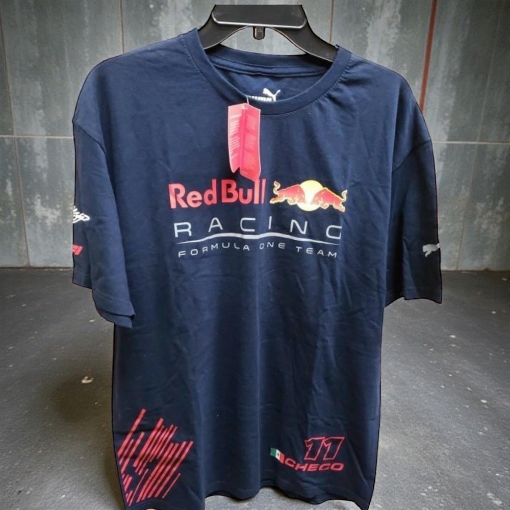 Puma Red Bull Racing Formula One Team Checo Mens Large Navy T Shirt