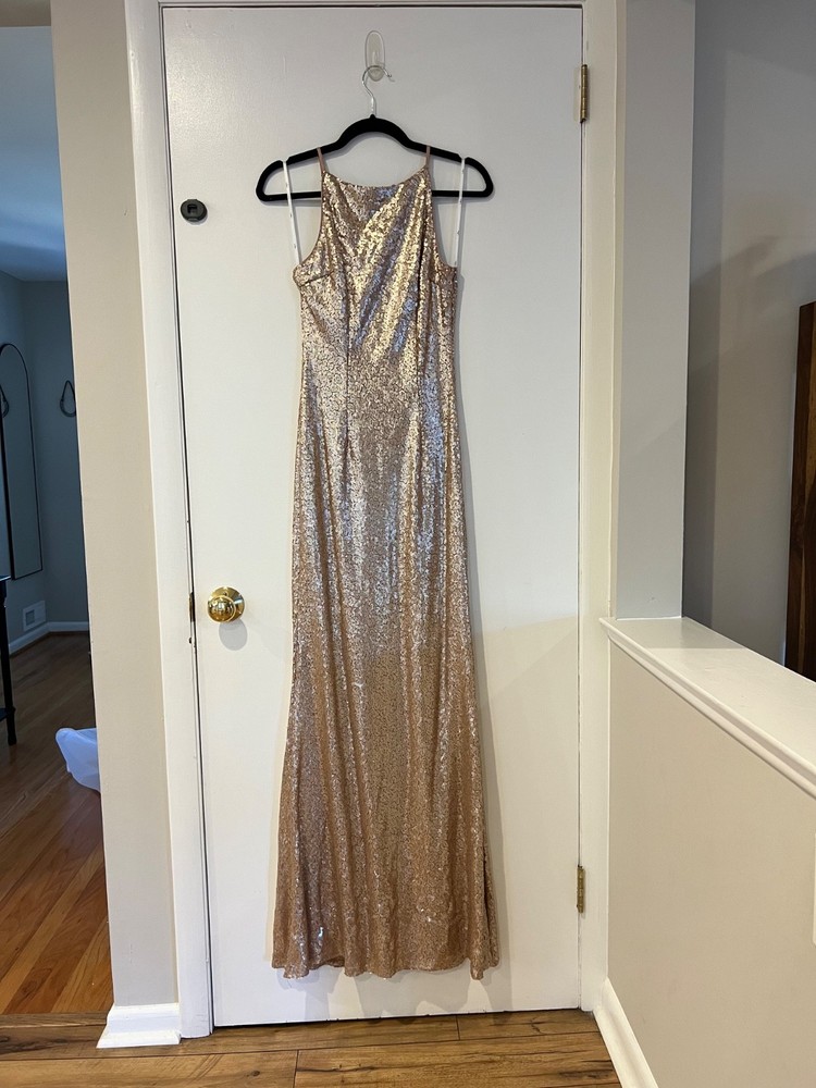 Gold Sequin Formal Dress from Lulus - wedding guest, gala, formal, party -