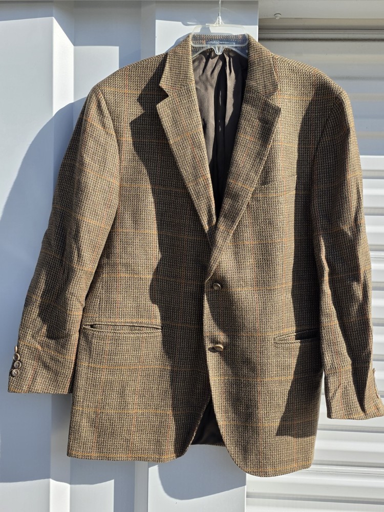 POLO RALPH LAUREN Vintage Houndstooth Tweed Sports Blazer 46R” Regular Fit