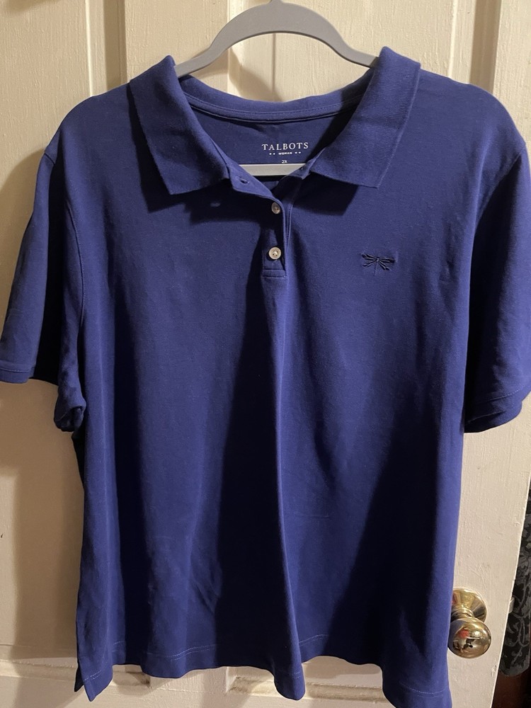Talbots Blue Polo Shirt 2x
