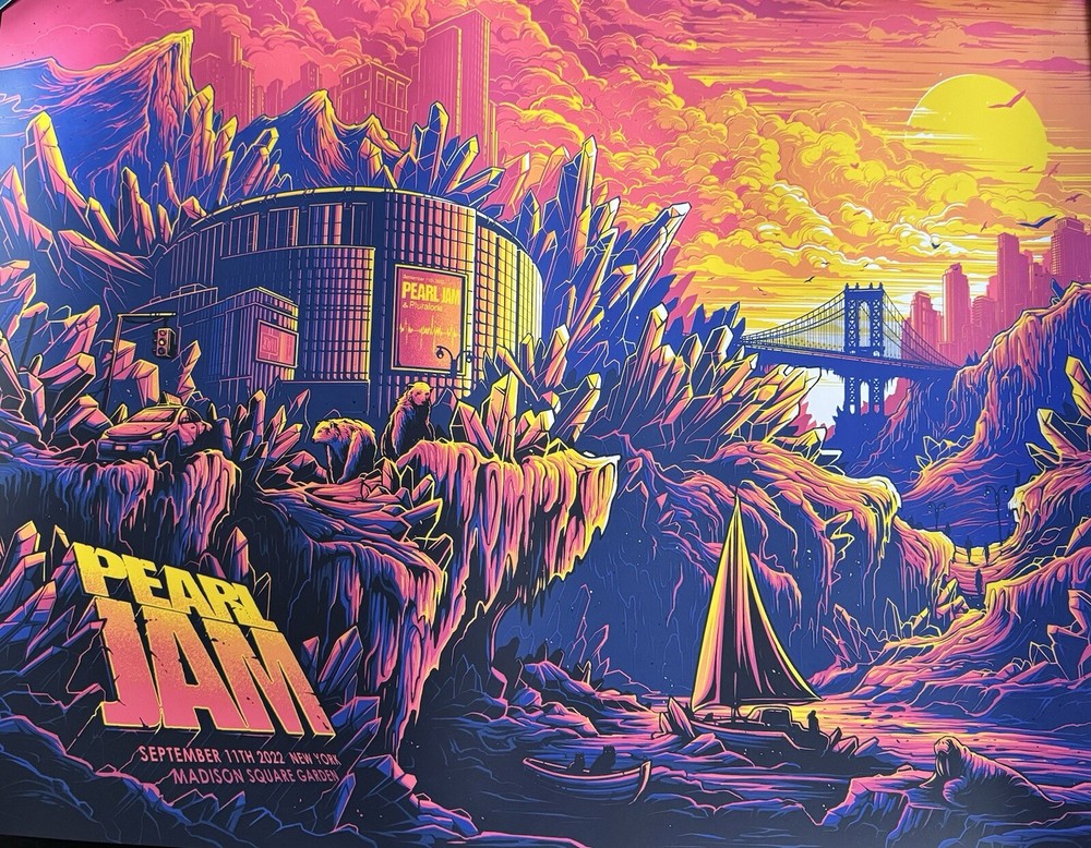 Pearl Jam 2022 MSG Poster 9/11 - Madison Square Garden Dan Mumford (with tube)